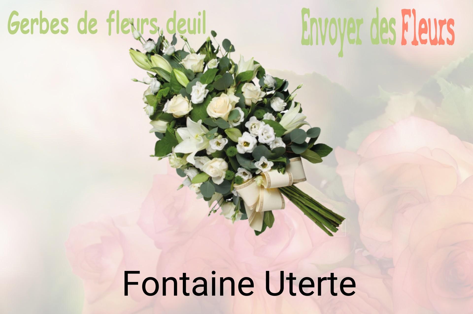 Gerbe de fleurs de deuil livrée à Fontaine-Uterte
